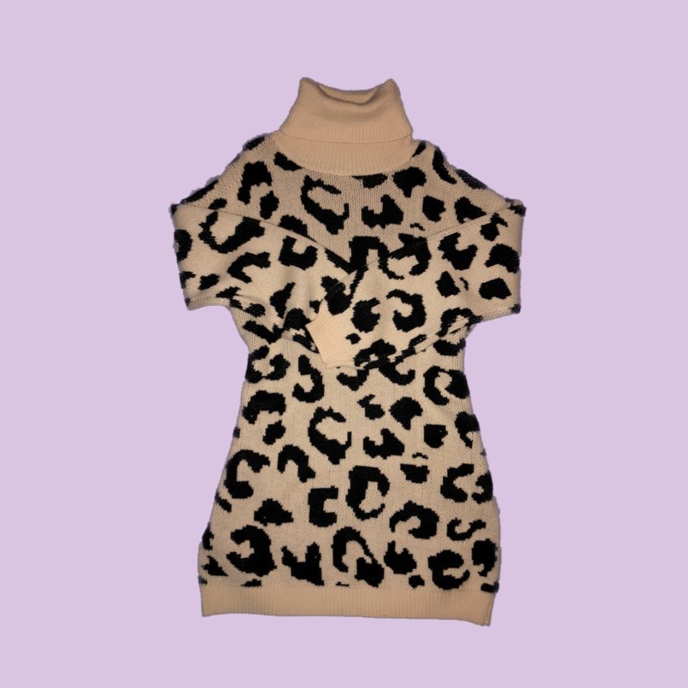 Blue B Cheetah Knitted Dress
